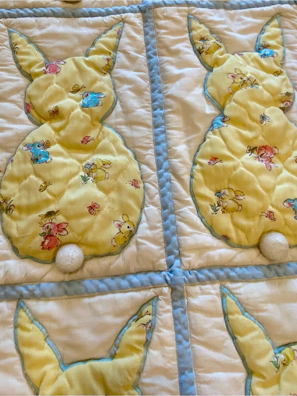 Patchwork Quilt Handmade for Unisex Baby Nursery - Cotton tail - Picture 5 of 8
